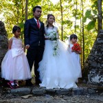 Ślubna sesja w lesie